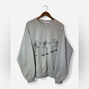 Urban Outfitters Skeleton Skateboard Crewneck